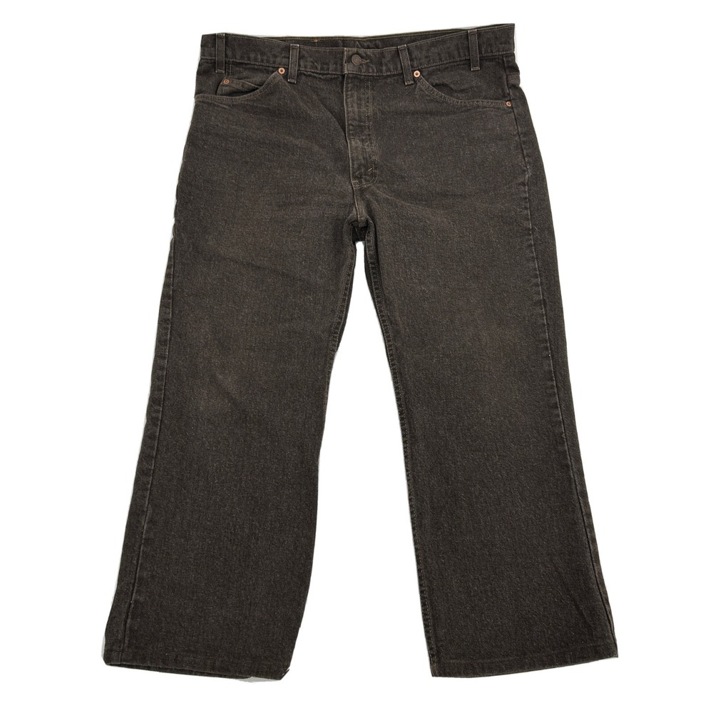 VTG Levi's 517 Orange Tab Denim Jeans Men's 40x32 Actual 38x24 Brown Made in USA